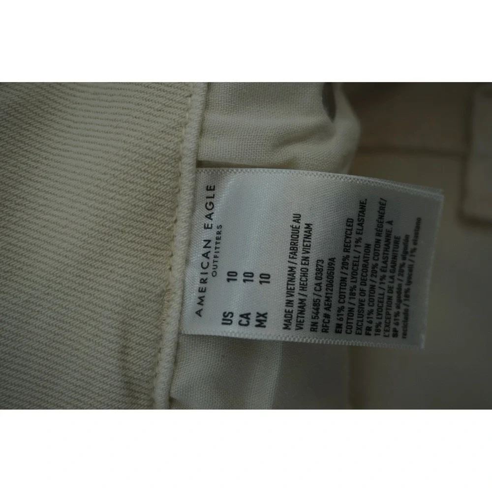 American Eagle Jort Shorts Midi Bermuda Coastal Soft Girl Minimalist Tan 10